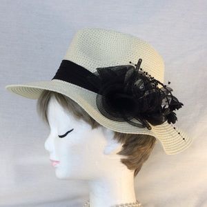 Classic Ivory Panama  W/ Black Ribbon & Detailing